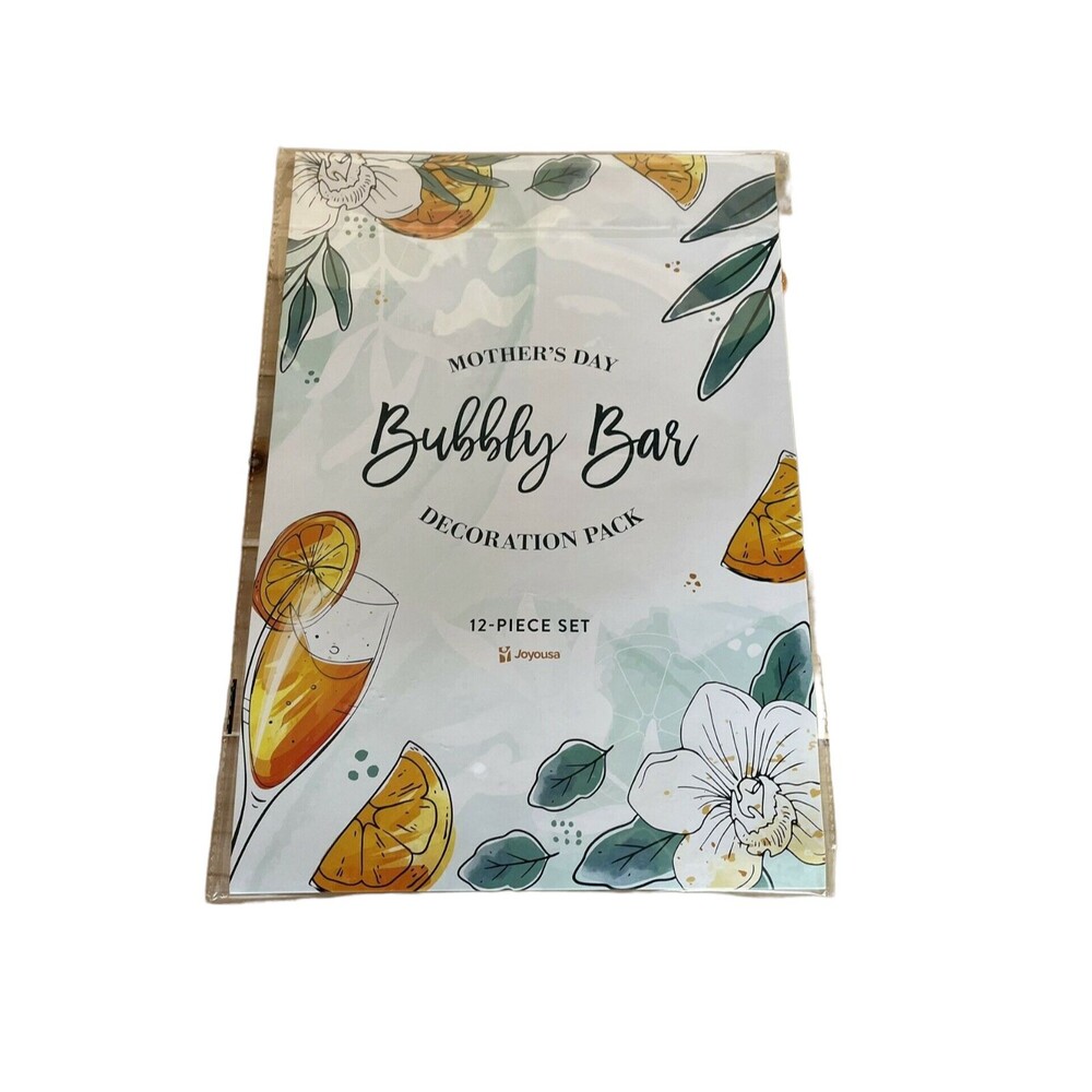 Mother's Day Bubbly Bar Decoration Pack - 12 Piece Set - Brand New